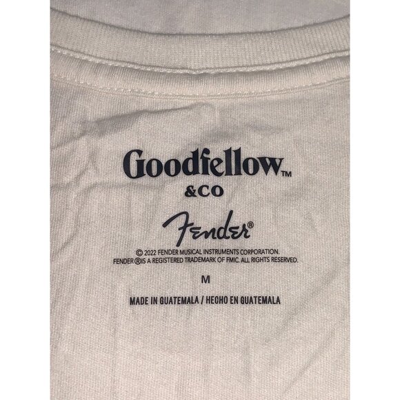 Goodfellow & Co Mens Beige "Fender" Graphic Print T-Shirt Crew Neck Size Medium - Picture 7 of 9